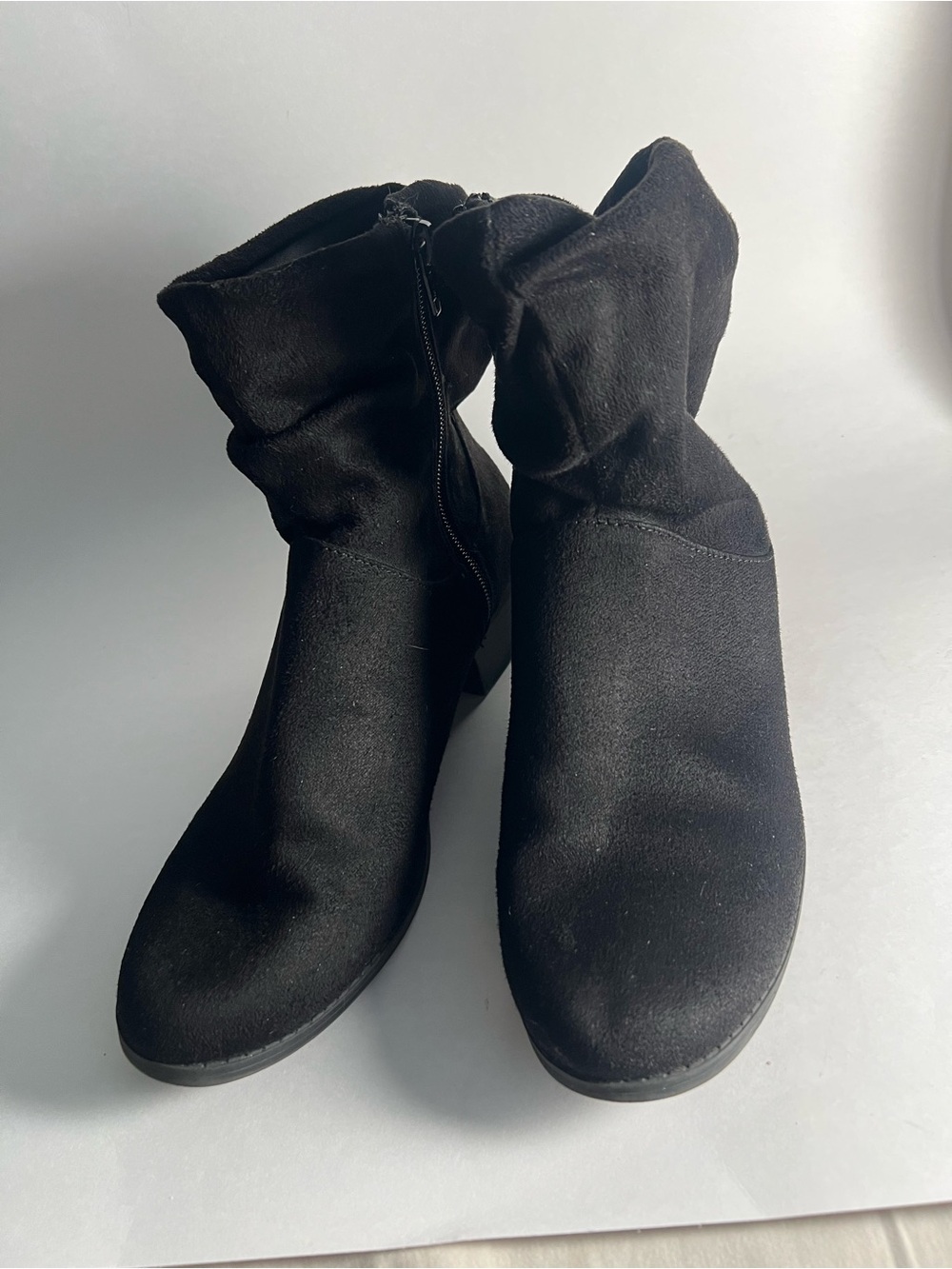 Maurices Cassidy Faux Suede Slouch Sid Zip Boots Women's Size 8 Black - Picture 10 of 12